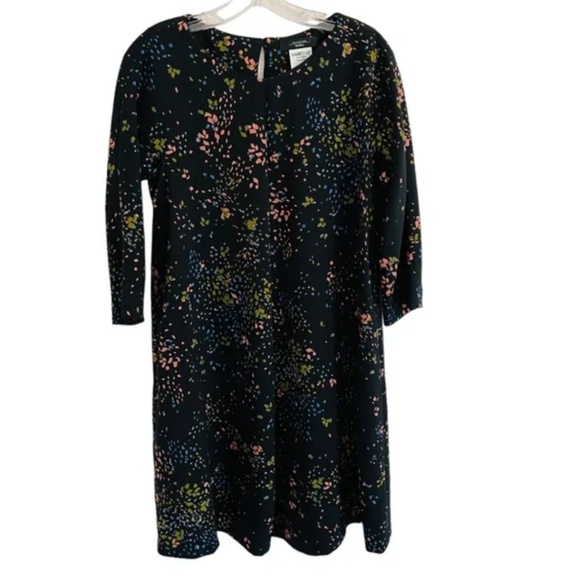 Max Mara Weekend Floral Swing Shift Dress Size 6 Black MaxMara - Picture 1 of 4